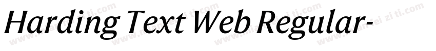 Harding Text Web Regular字体转换